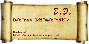 Dénes Dömötör névjegykártya